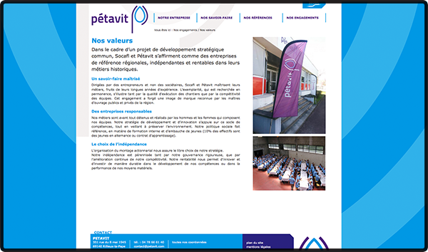 pétavit -socafl site internet