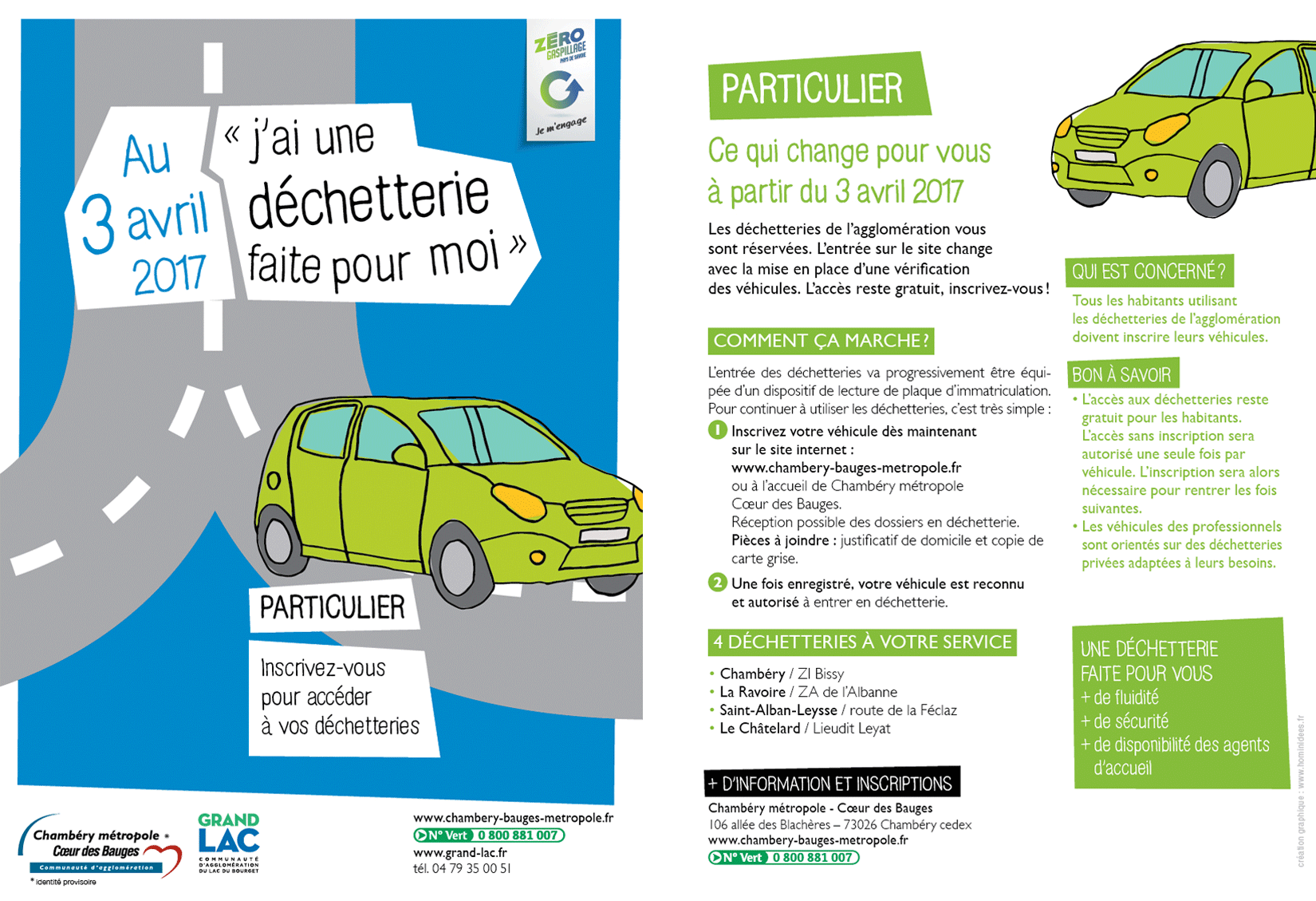 campagne Chambéry métropole coeur des bauges déchetterie